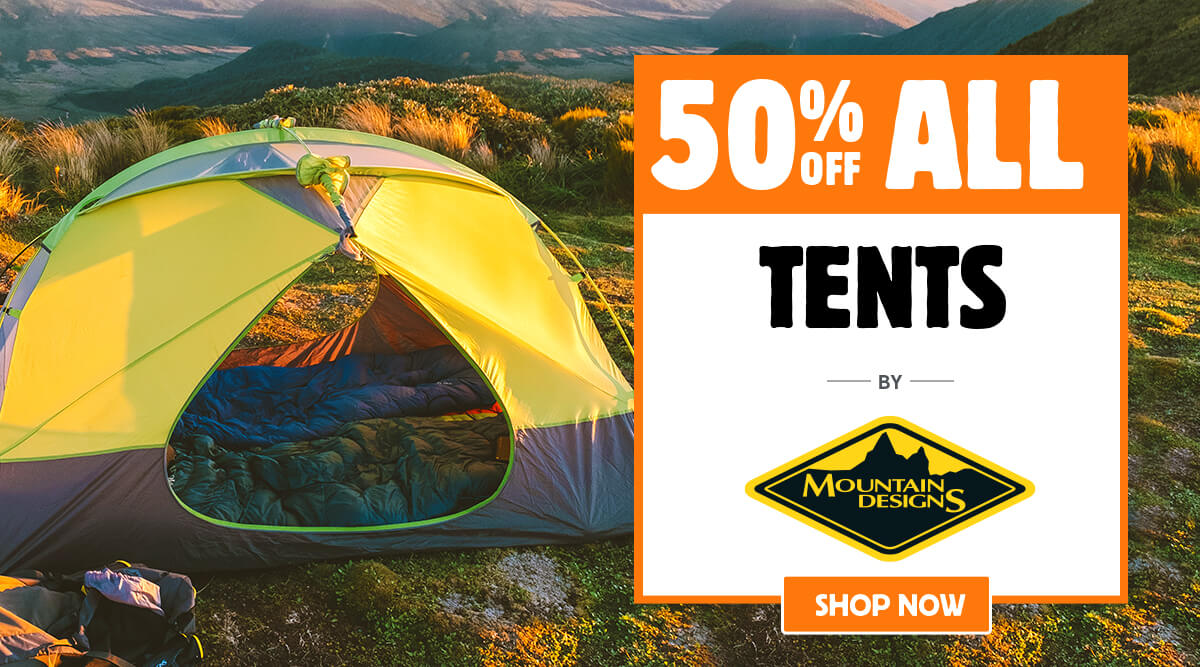 50% Off All Tents by Mountain Designs