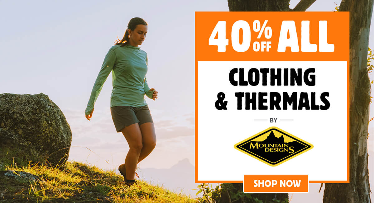 40% Off All Clothing & Thermals by Mountain Designs