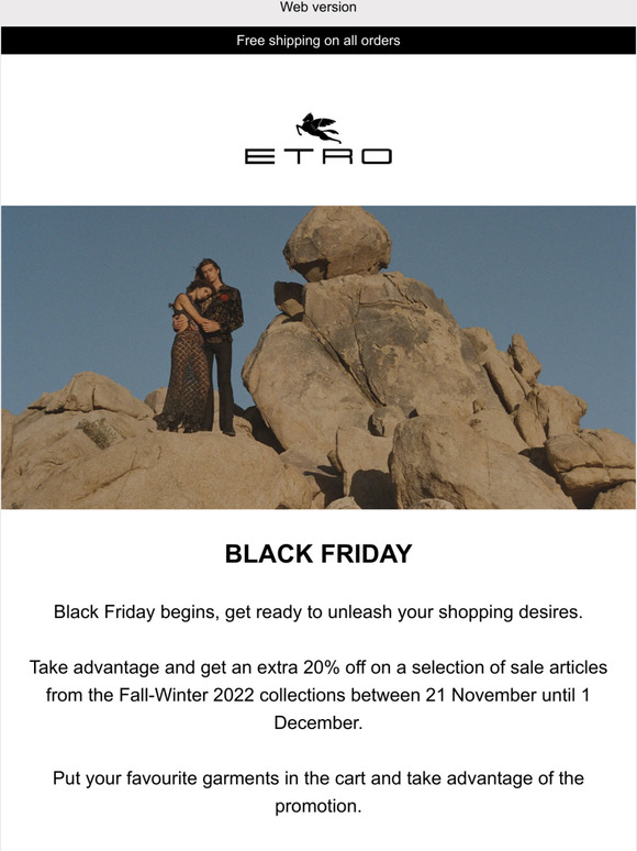 ETRO Black Friday is here