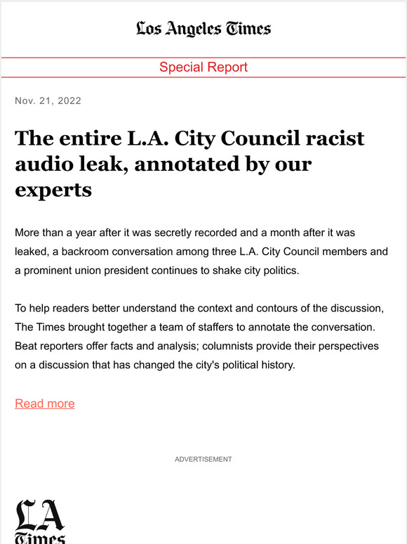 Los Angeles Times: The Entire L.A. City Council Racist Audio Leak ...