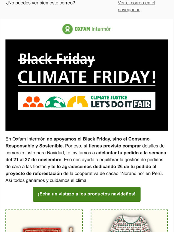 CLIMATE FRIDAY: Adelanta tus compras de Navidad y cuida el clima 😉
