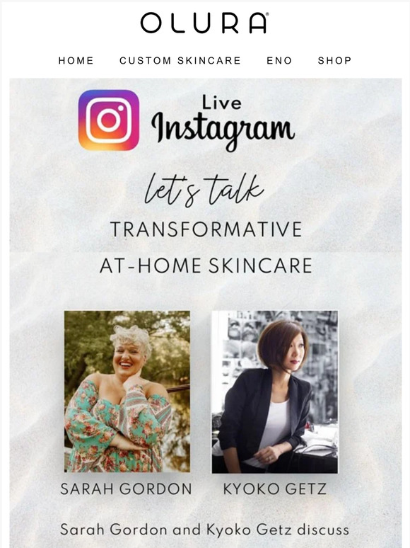 Olura is Live on Instagram in 30-minutes!📺