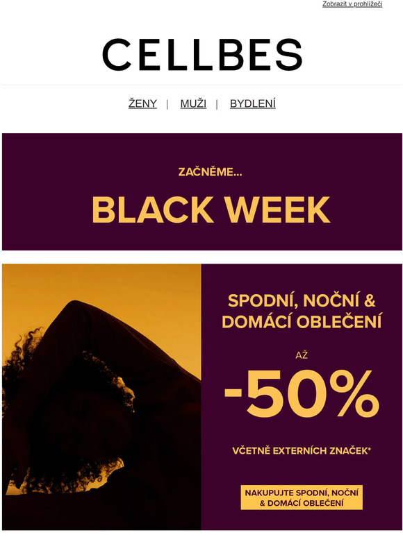 Začíná BLACK WEEK - až 50 % na spodní prádlo*