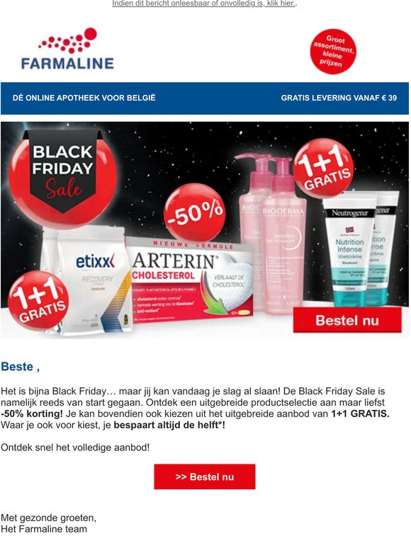 🛍️ -50% korting: de Black Friday Sale is gestart! 🛍️