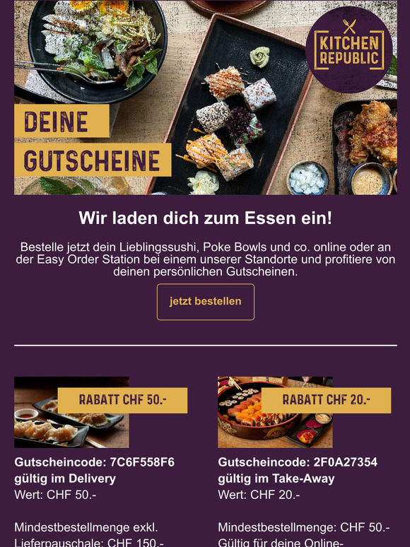 Wir laden dich zum Essen ein!