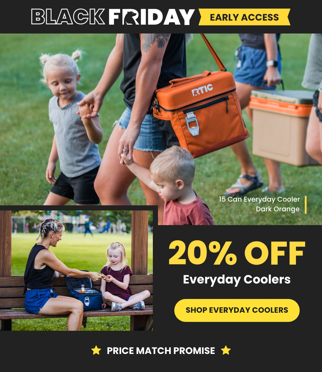 RTIC Outdoors Everyday Coolers are now 20 OFF! Shop Black Friday