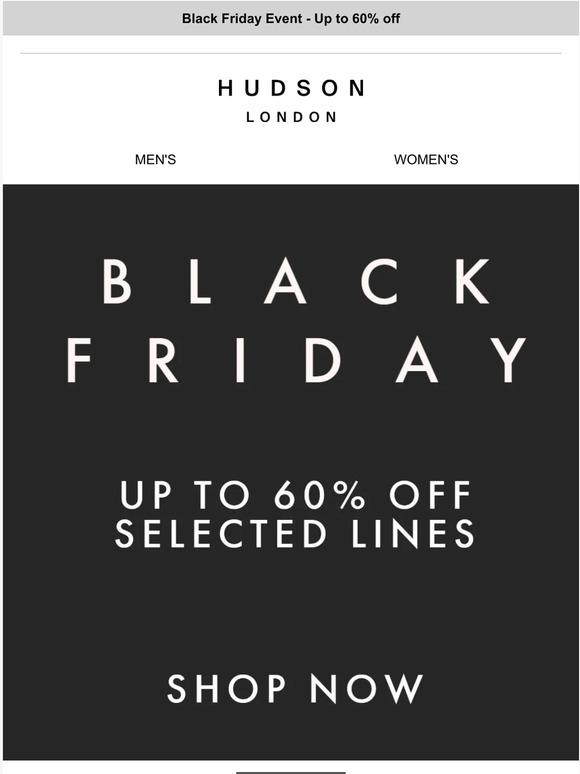 Black Friday Event | Up to 60% off