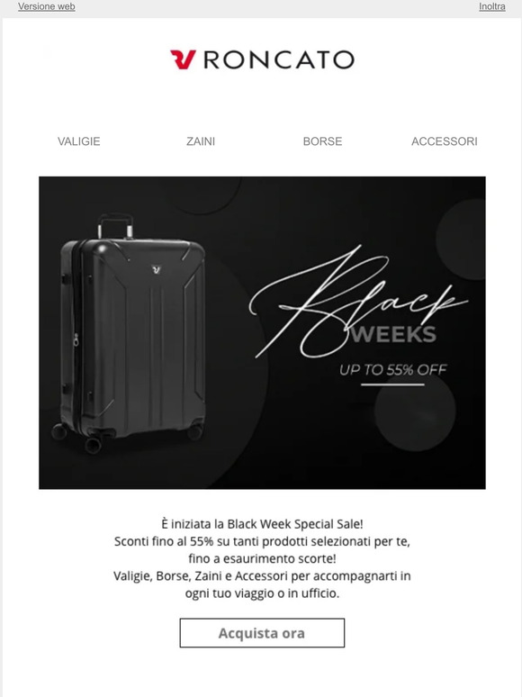Black Weeks Special Sale: sconti fino al 55%