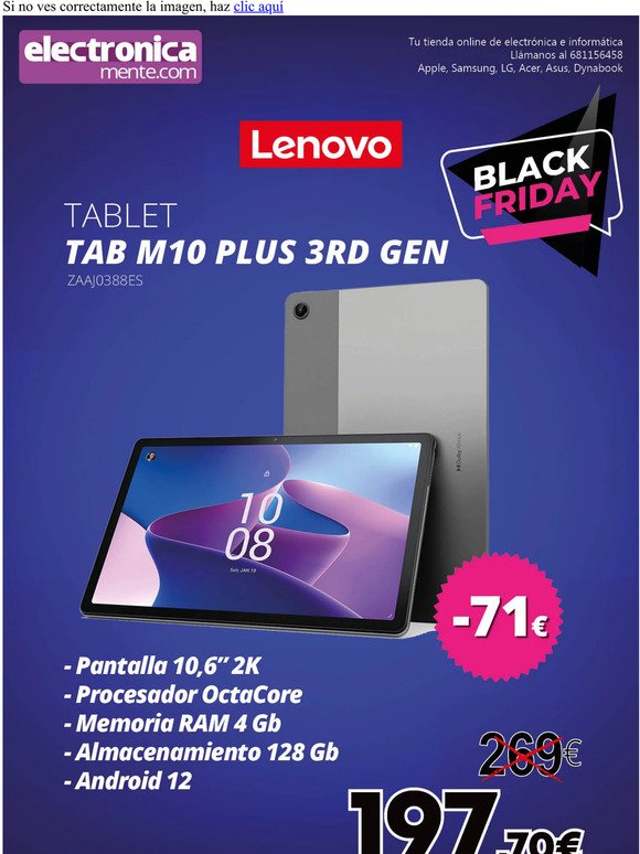 Ya ha llegado el Black Friday a las tablets de Lenovo