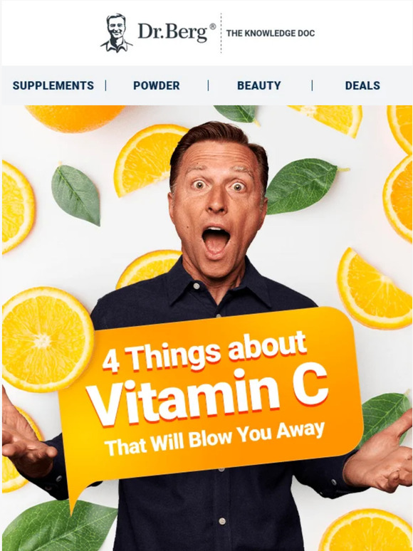 Dr Berg 4 Things about VITAMIN C That Are Quite SHOCKING! Milled