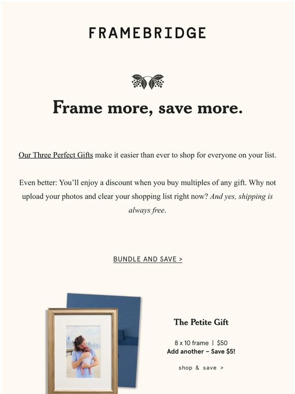 Framebridge Bundle & save with our Three Perfect Gifts Milled