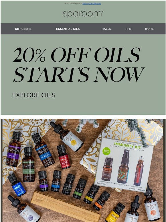 20% OFF OILS STARTS NOW!