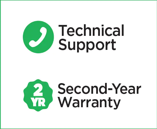 Technical Support, Second Year Warranty