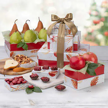 The Fruit Company Classic 5-Box Holiday Tower