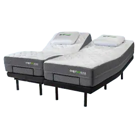 GhostBed Luxe 13-inch Split King Memory Foam Mattress with Adjustable Base