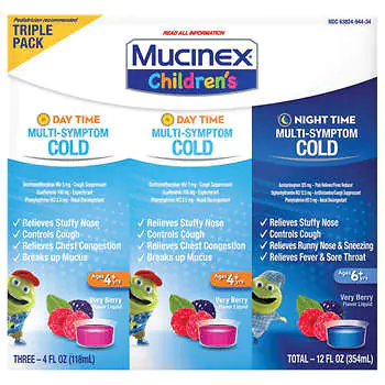 Mucinex Children's Multi-Symptom Cold Day 2/4 fl oz + Night 4 fl oz