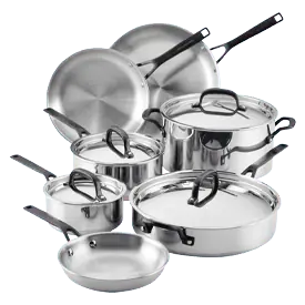 KitchenAid 11-Piece 5-Ply Clad Stainless Steel Cookware Set