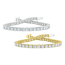 Round Brilliant 8.00 ctw VS2 Clarity, I Color Diamond 14kt Gold Tennis Bracelet