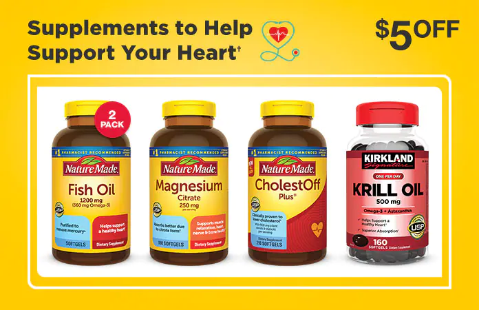 Supplements to Help Support Your Heart†. Nature Made $5 OFF