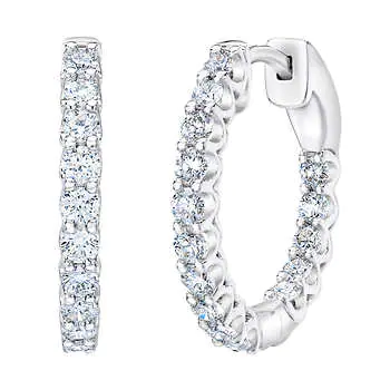 Round Brilliant 1.00 ctw VS2 Clarity, I Color Diamond 14kt White Gold Earrings