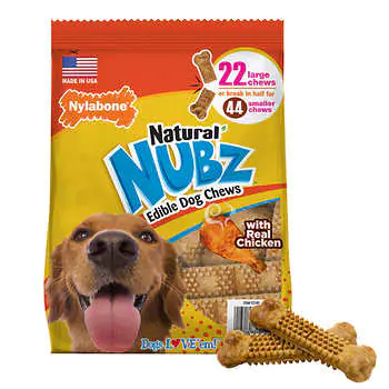 Nylabone Natural NUBZ Edible Dog Chews