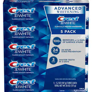 Crest 3D White Advanced Whitening Toothpaste