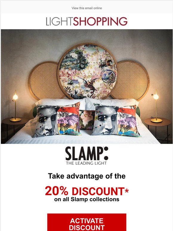 -20% discount on Slamp brand!
