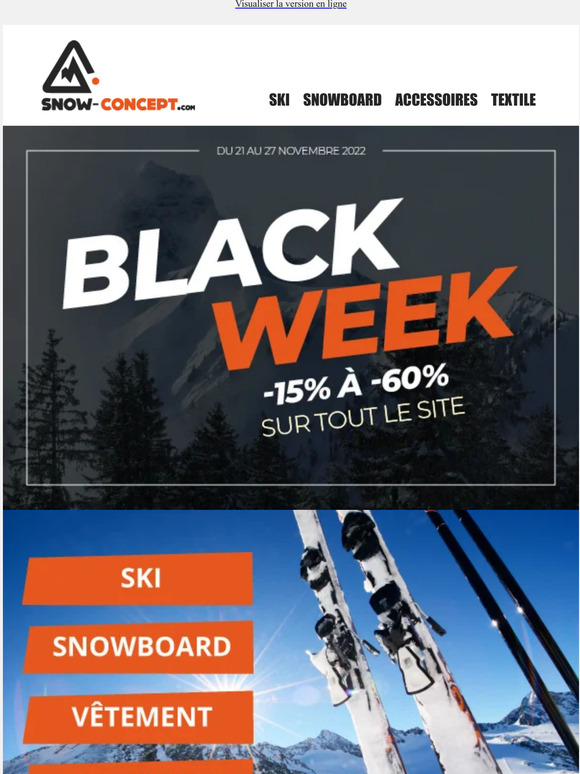 BLACK WEEK : -15% à -60% sur tout le site !