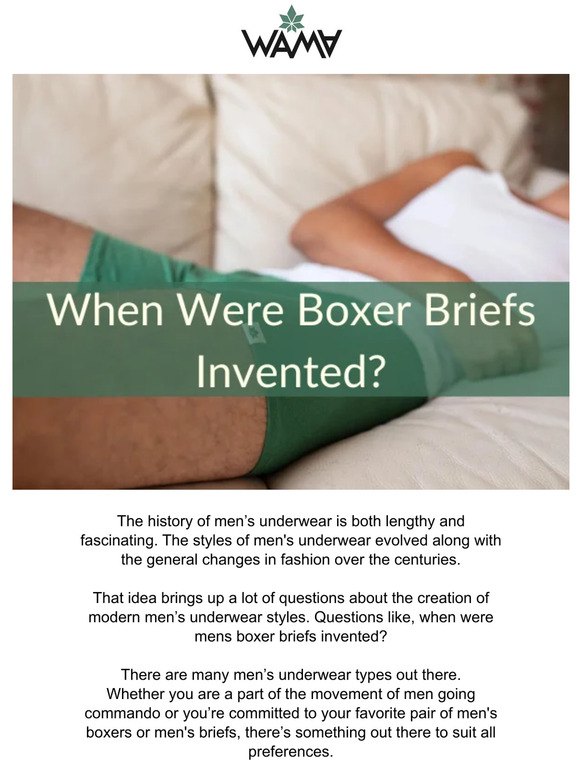 WAMA Underwear When Were Boxer Briefs Invented? Milled