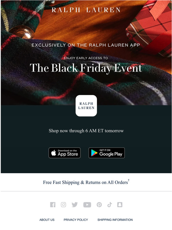 Ralph Lauren Early Access to Black Friday Is Here Milled