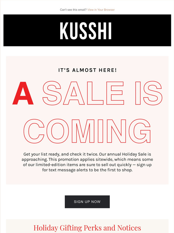 Sale is Coming