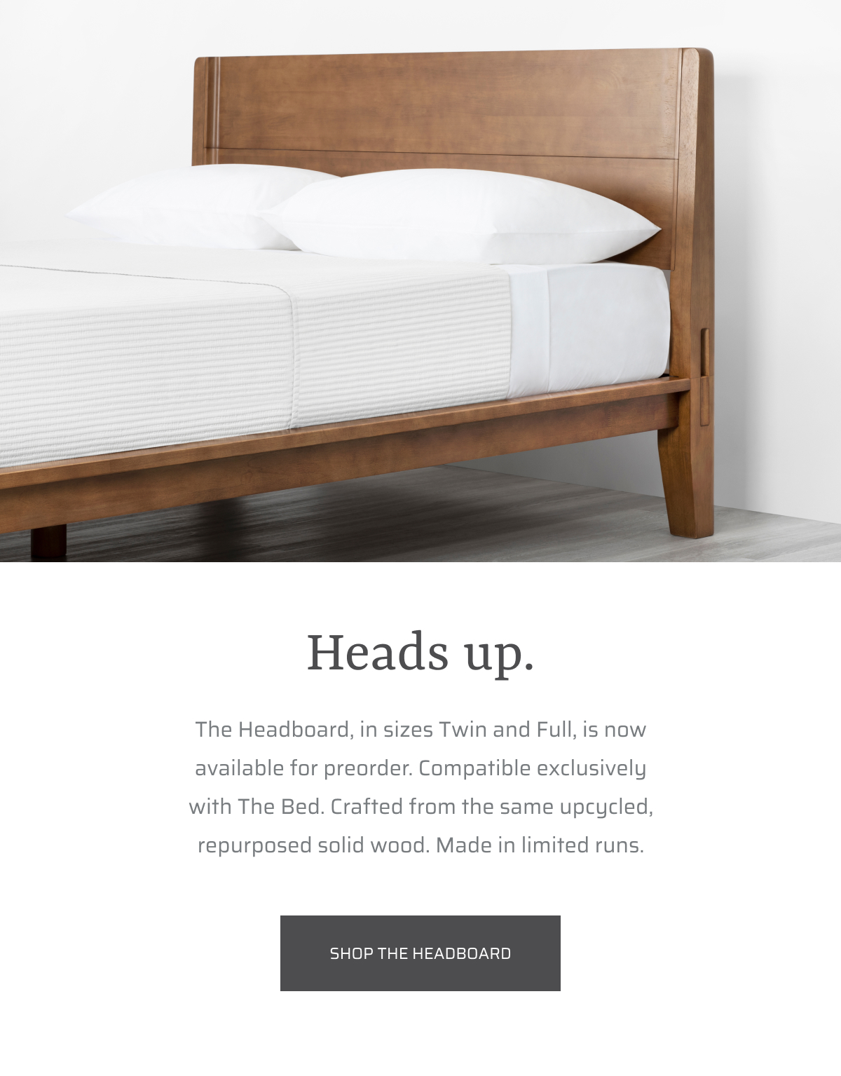 Thuma Preorder The Headboard in Twin and Full. Milled