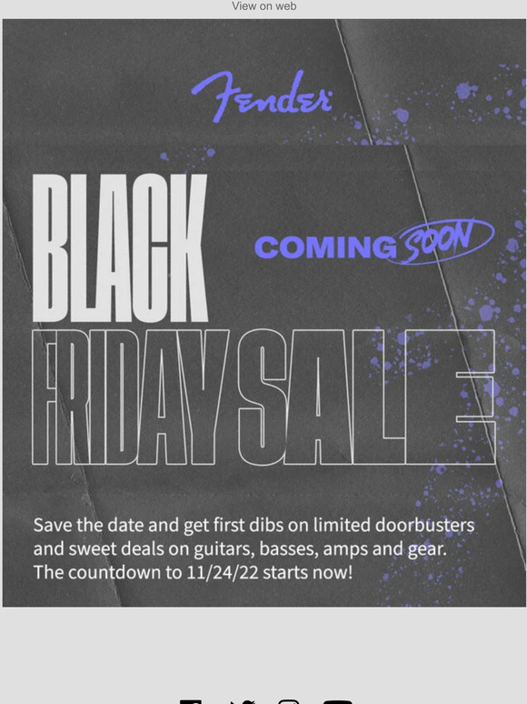 Fender The Black Friday Sale Is Coming Milled