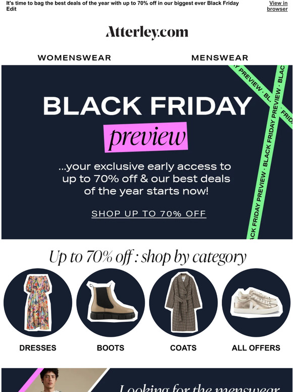 BLACK FRIDAY preview starts now! Shop before anyone else...