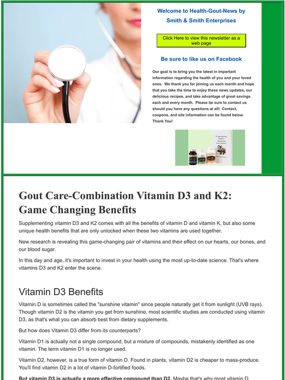 gout cure US Gout Vitamin D3 and K2 Game Changing