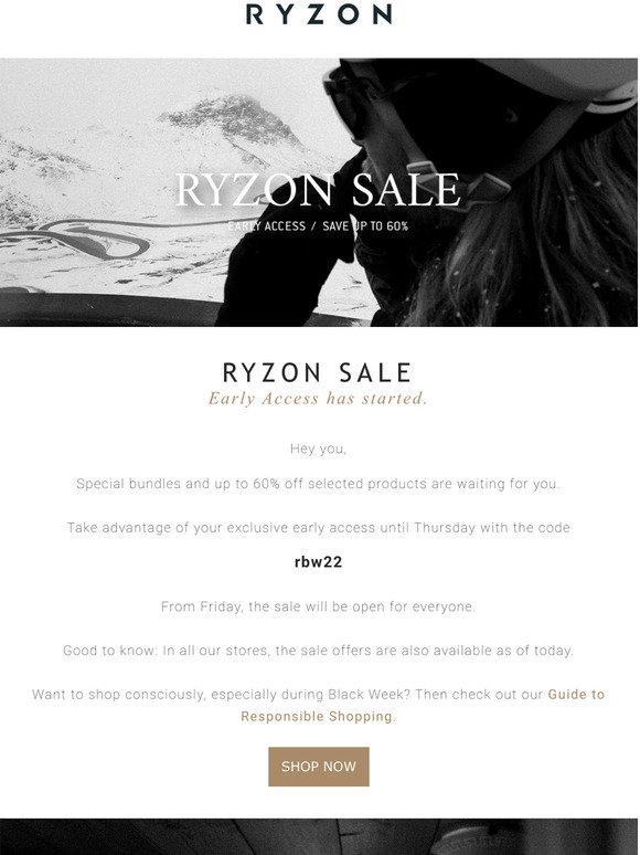 RYZON SALE / Up to 60% off