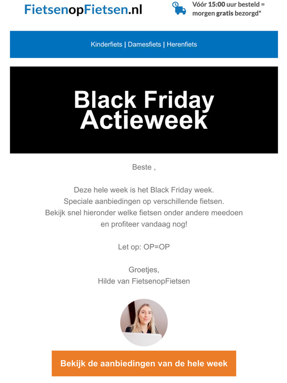 Black Friday Week: speciale kortingen op fietsen