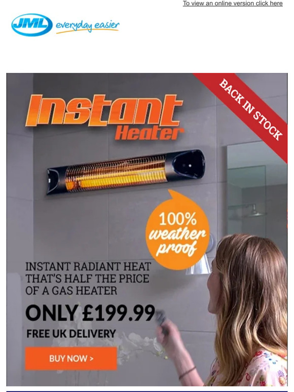 JML Direct Instant radiant heat that’s cheaper than gas Milled