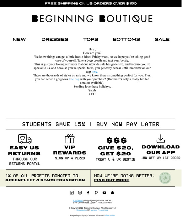 About Your Black Friday Purchase