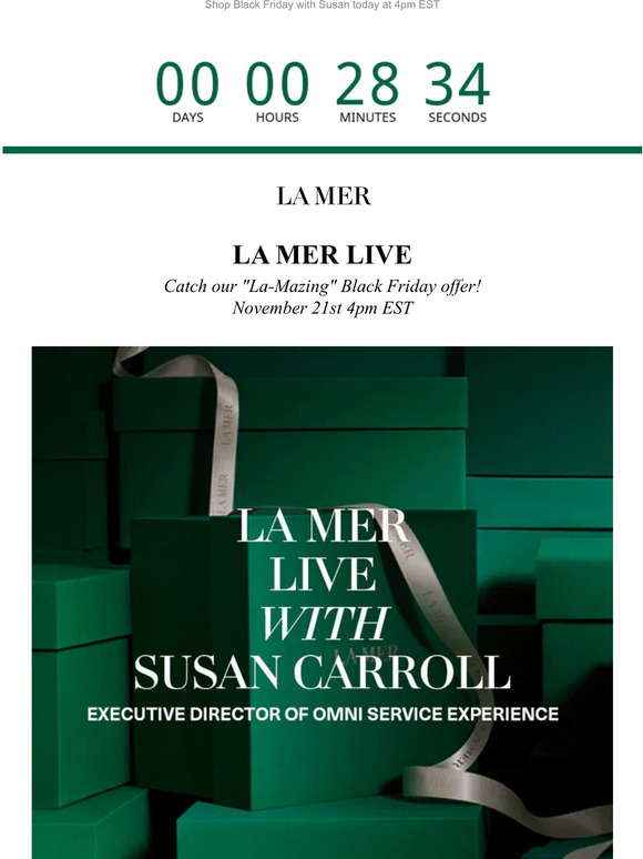 La Mer Starting soon LIVE Black Friday First Access Milled