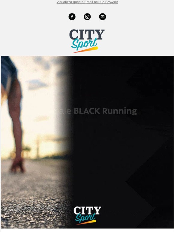 Black RUNNING promo 👟 fino al -30%