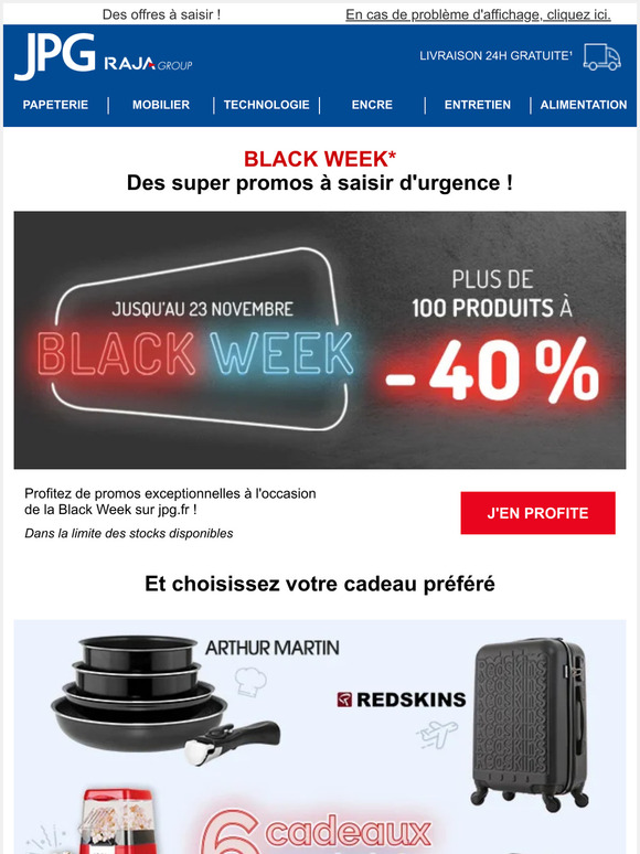 [Black Week] -40% sur la boutique + 6 cadeaux au choix