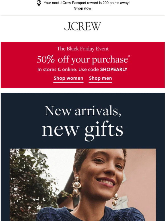 J.Crew New arrivals, new gifts…all 50 off! Milled