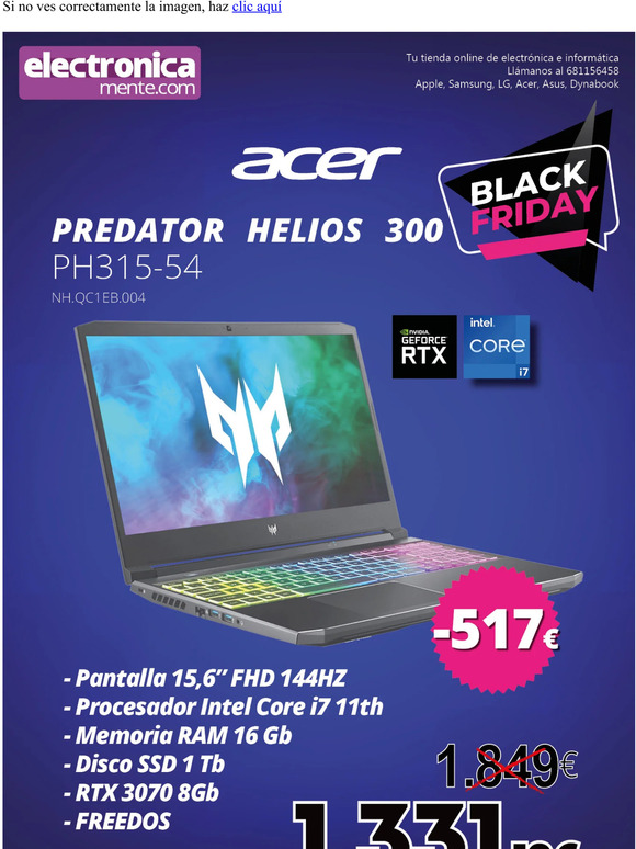 Este Black Friday tienes tu portátil Gaming más barato