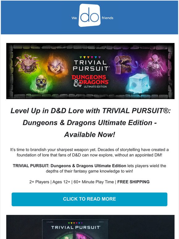 The Ultimate TRIVIAL PURSUIT for D&D fans – TRIVIAL PURSUIT: Dungeons & Dragons Ultimate Edition is Available NOW!