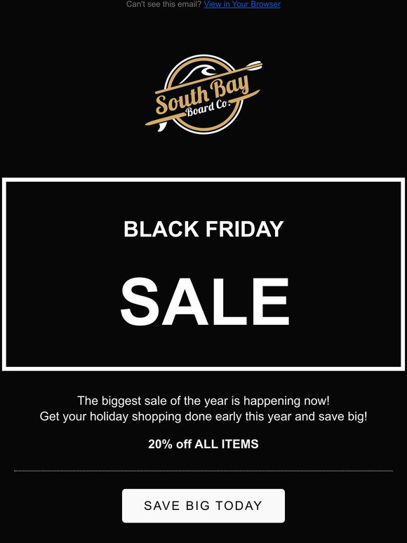 South Bay Board Co. gear for 20% off! 😱