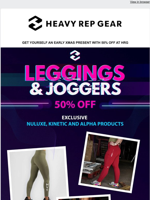 👖Cyber Week is ON Ladies: 50% OFF Leggings & Joggers!