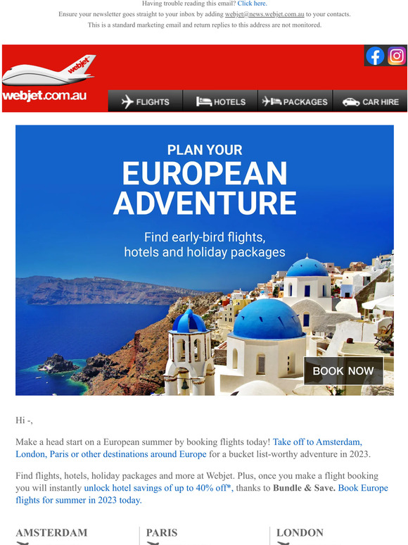 webjet europe tours