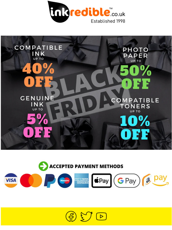 Earlybird Deals - Black Friday Sale - Ink, Toner and Photo Paper
