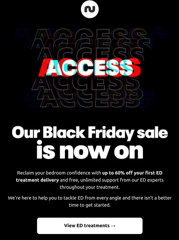 Your early access to our Black Friday sale